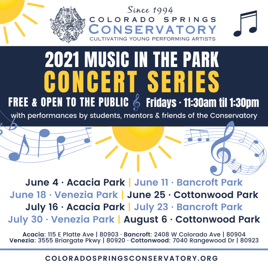 2021 Music in the Park Concert Series Colorado Springs Conservatory