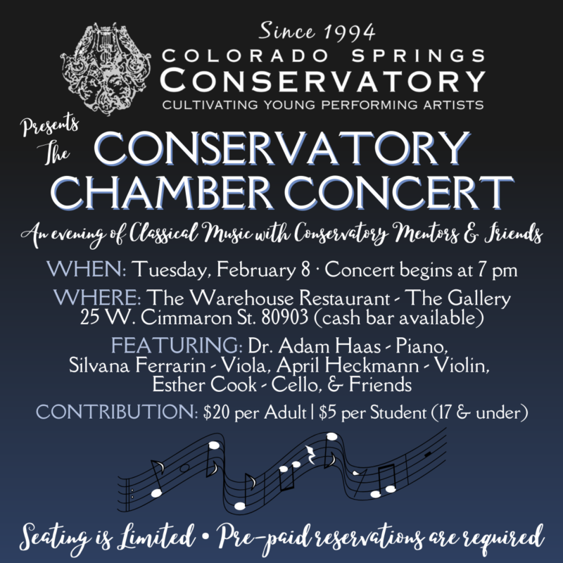 Conservatory Chamber Concert Colorado Springs Conservatory