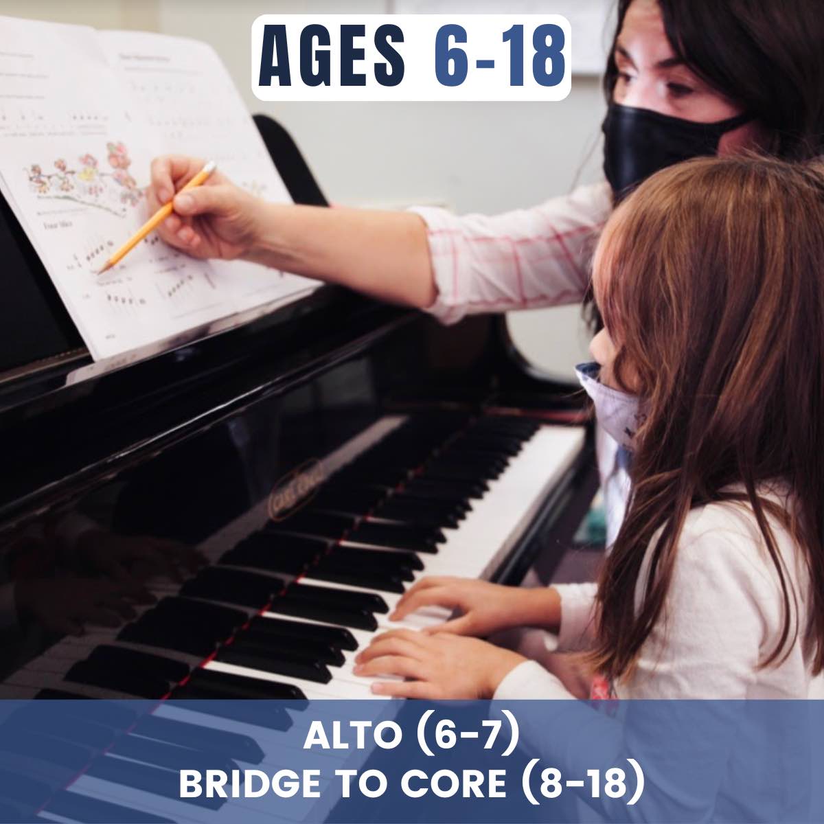 Music lessons for ages 6 to 18