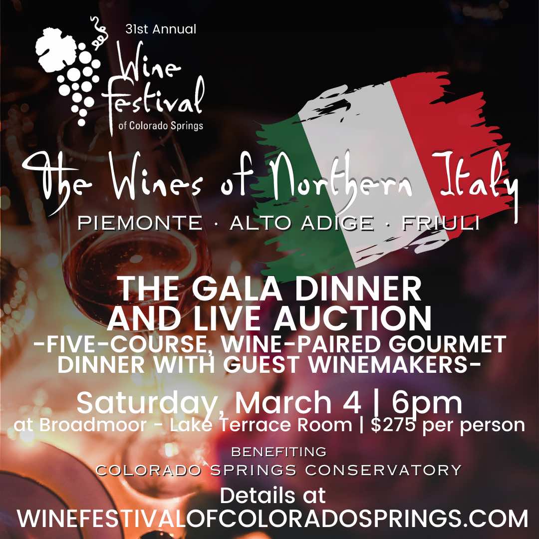 Gala Dinner and live auction event in Colorado Springs on March 4, 203