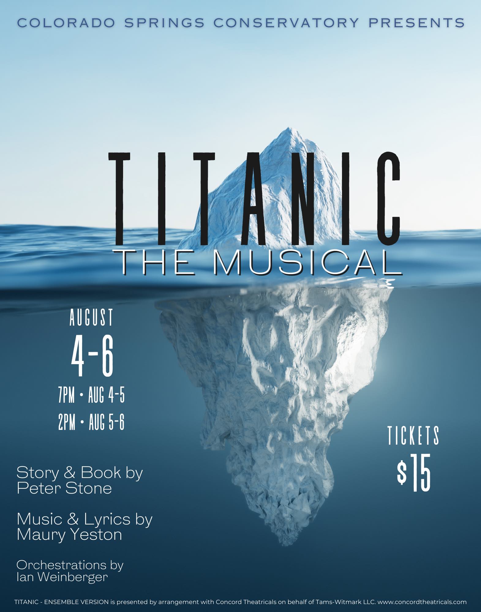 Titanic the Musical Colorado Springs August 2023