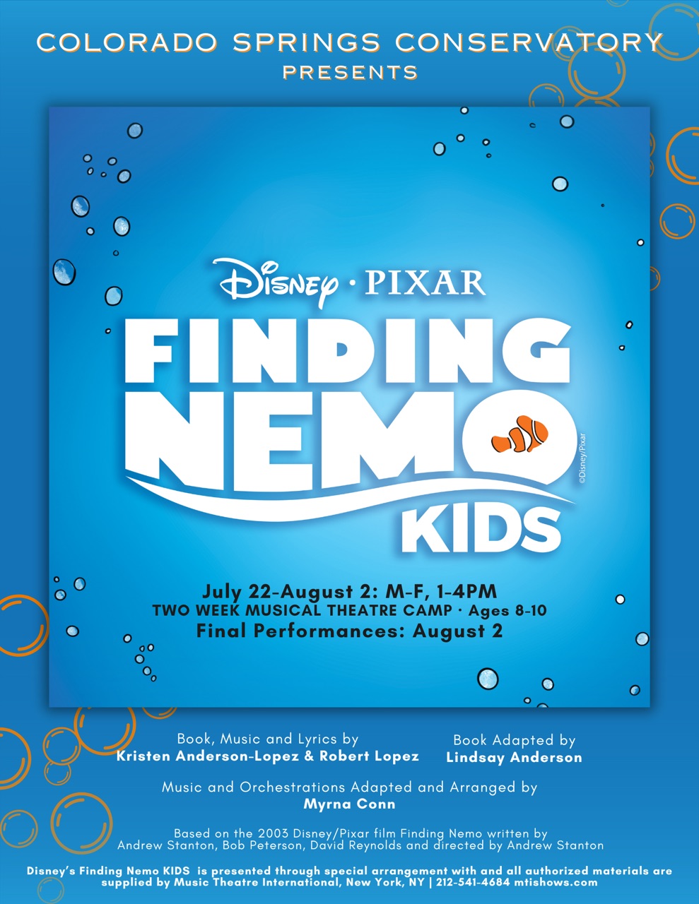 Finding Nemo kids summer camp