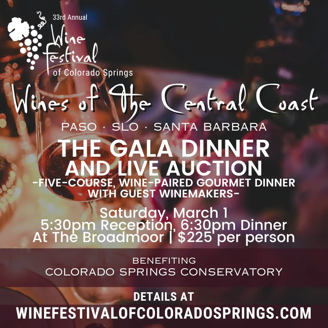 2025 Gala Dinner Colorado Springs wine festival