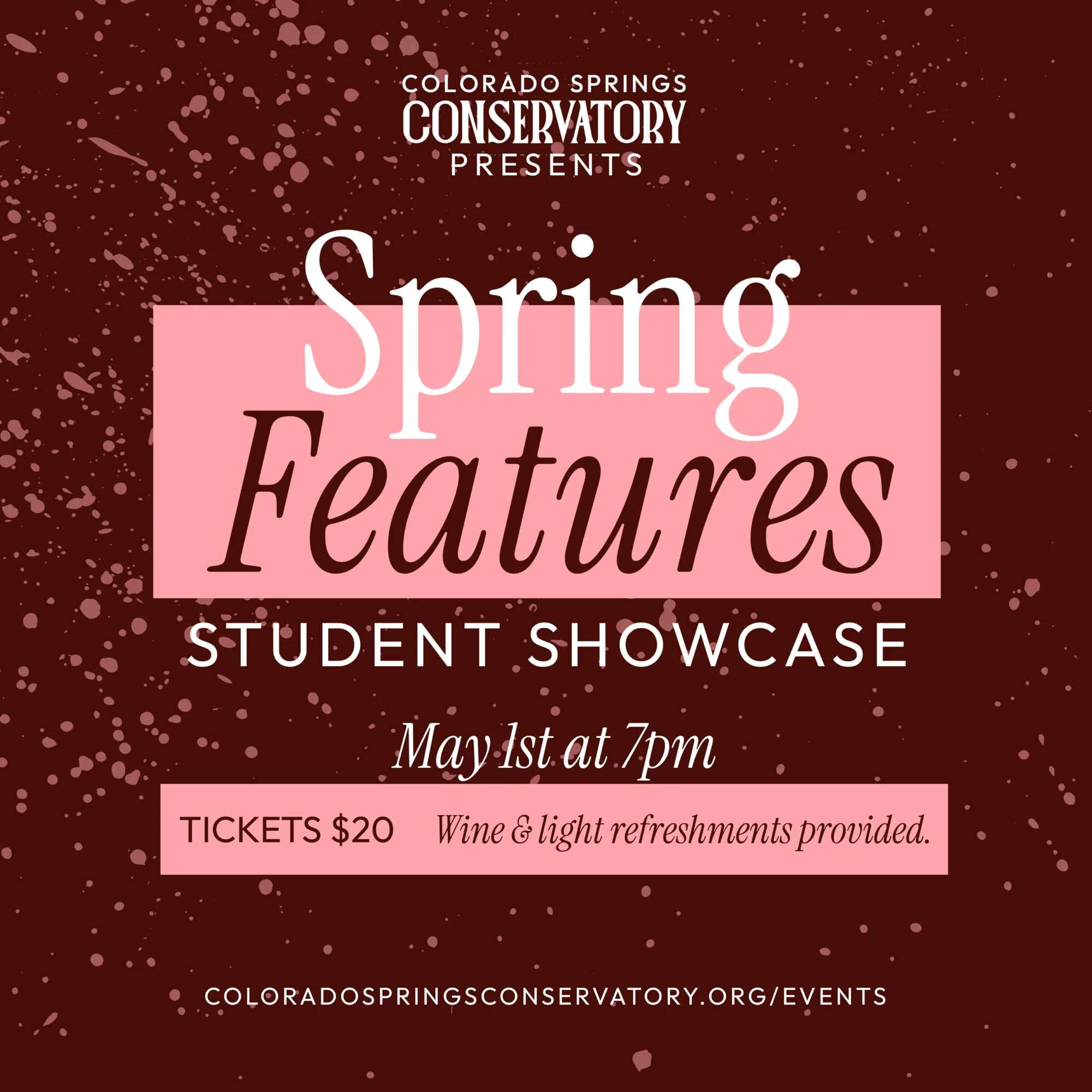Spring features Colorado Springs Conservatory May 1, 2026